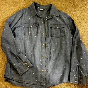 Roxy button down denim shirt